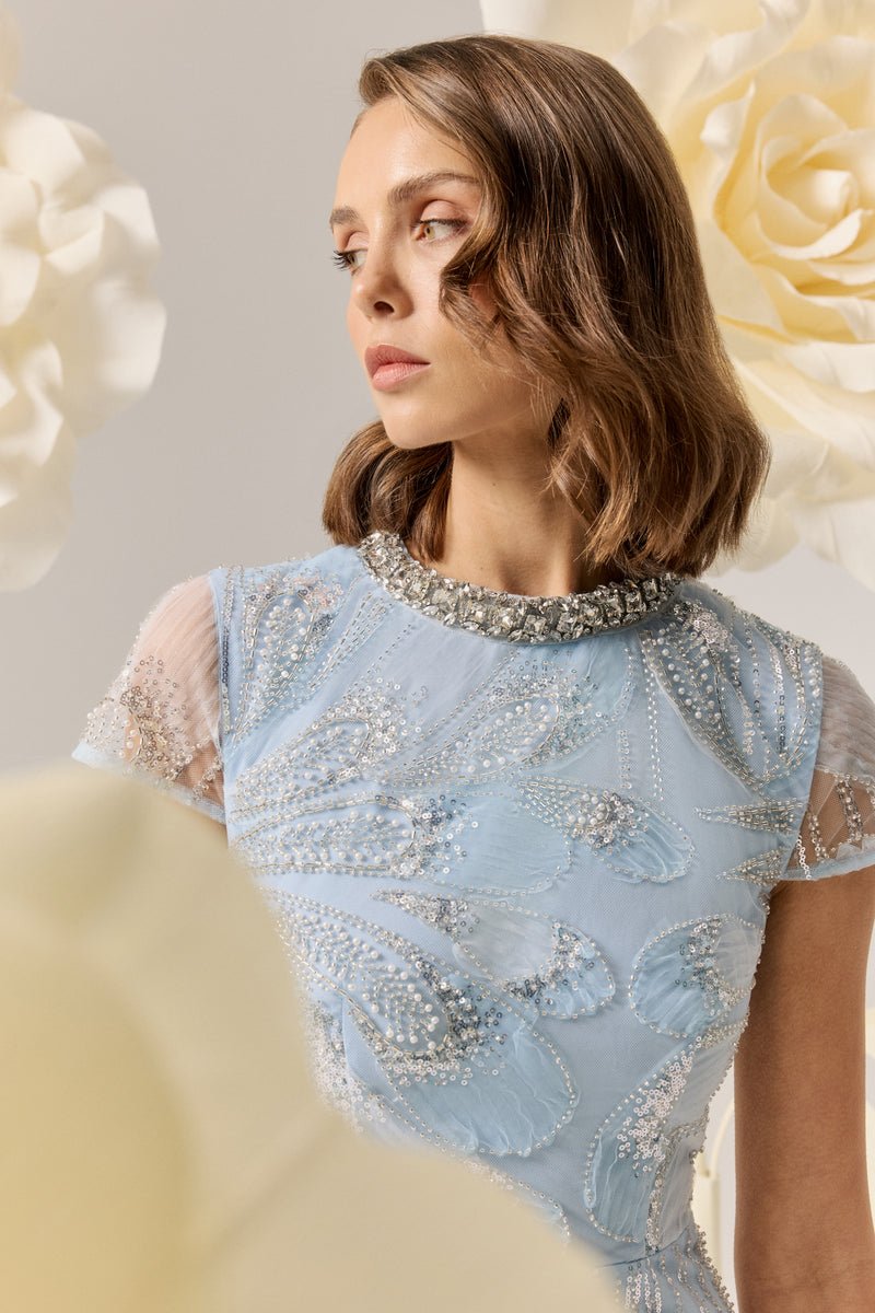 Anabelle Cap Sleeve Gown - Dress - Elliatt