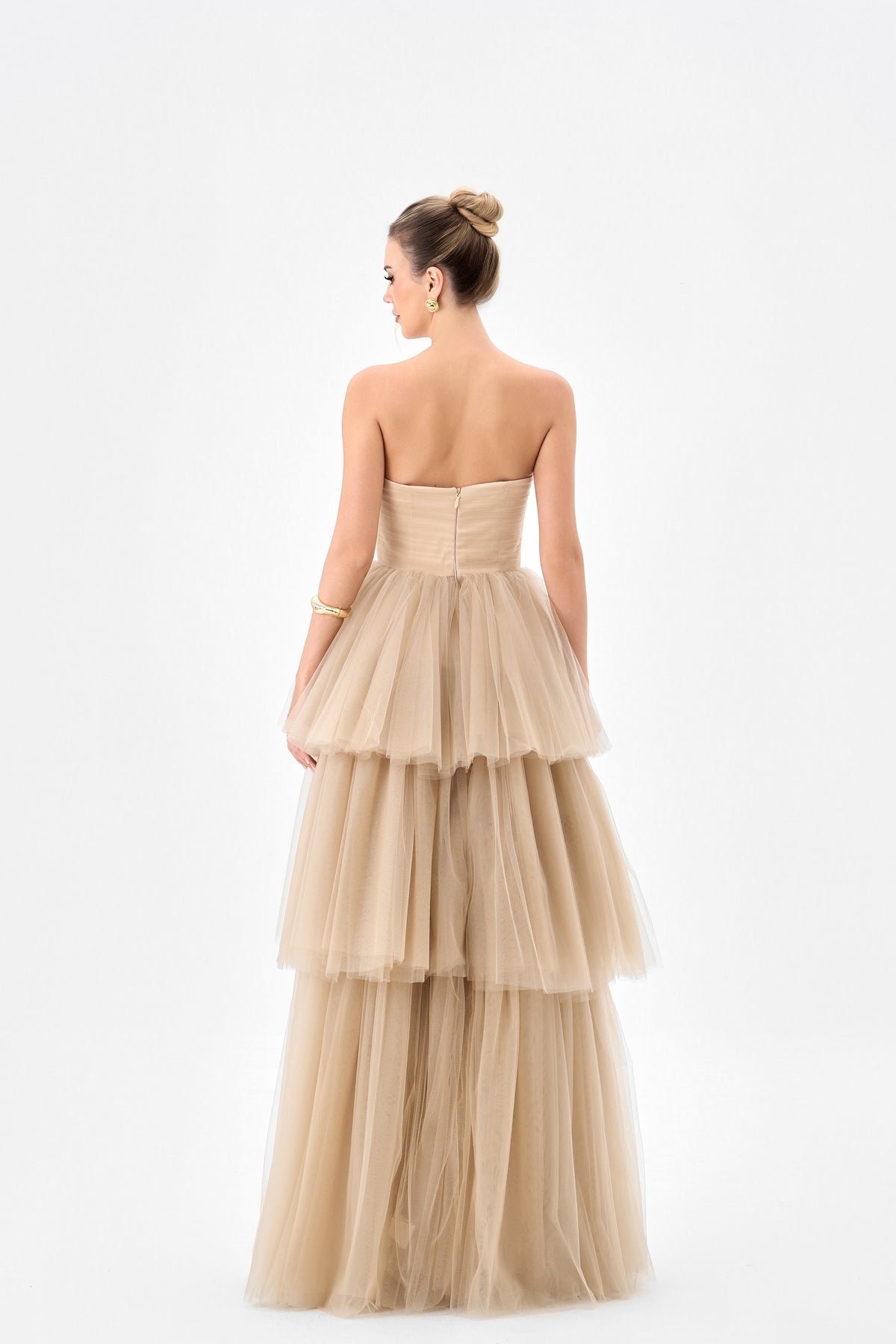 Nadya Tiered Tulle Gown - Dress - Bariano