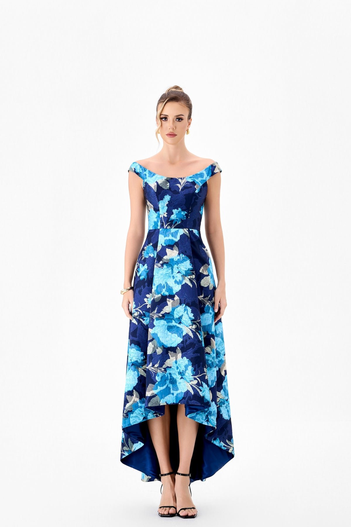 Abida Scoop Neck Hi-Low Dress - Dress - Bariano