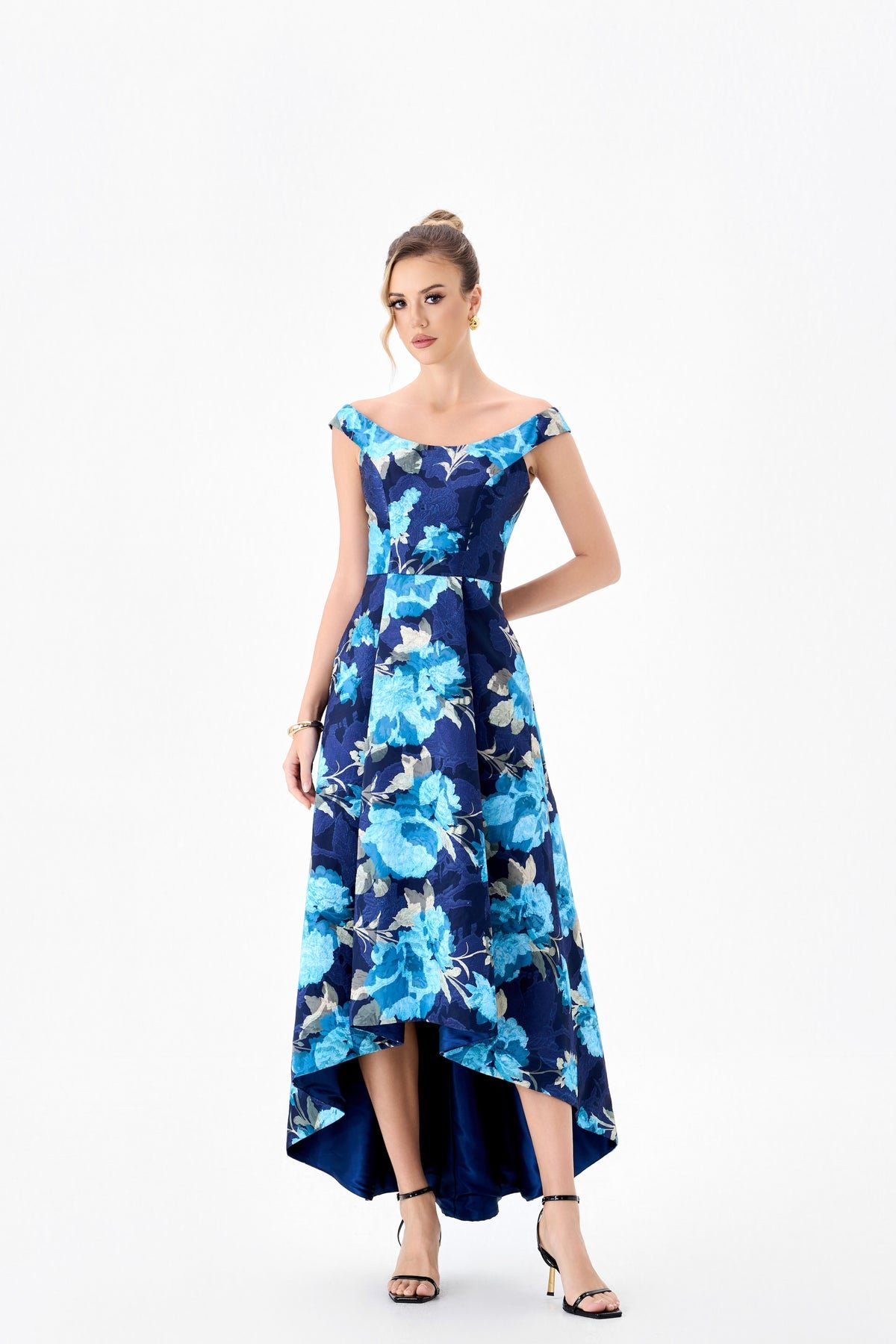 Abida Scoop Neck Hi-Low Dress - Dress - Bariano