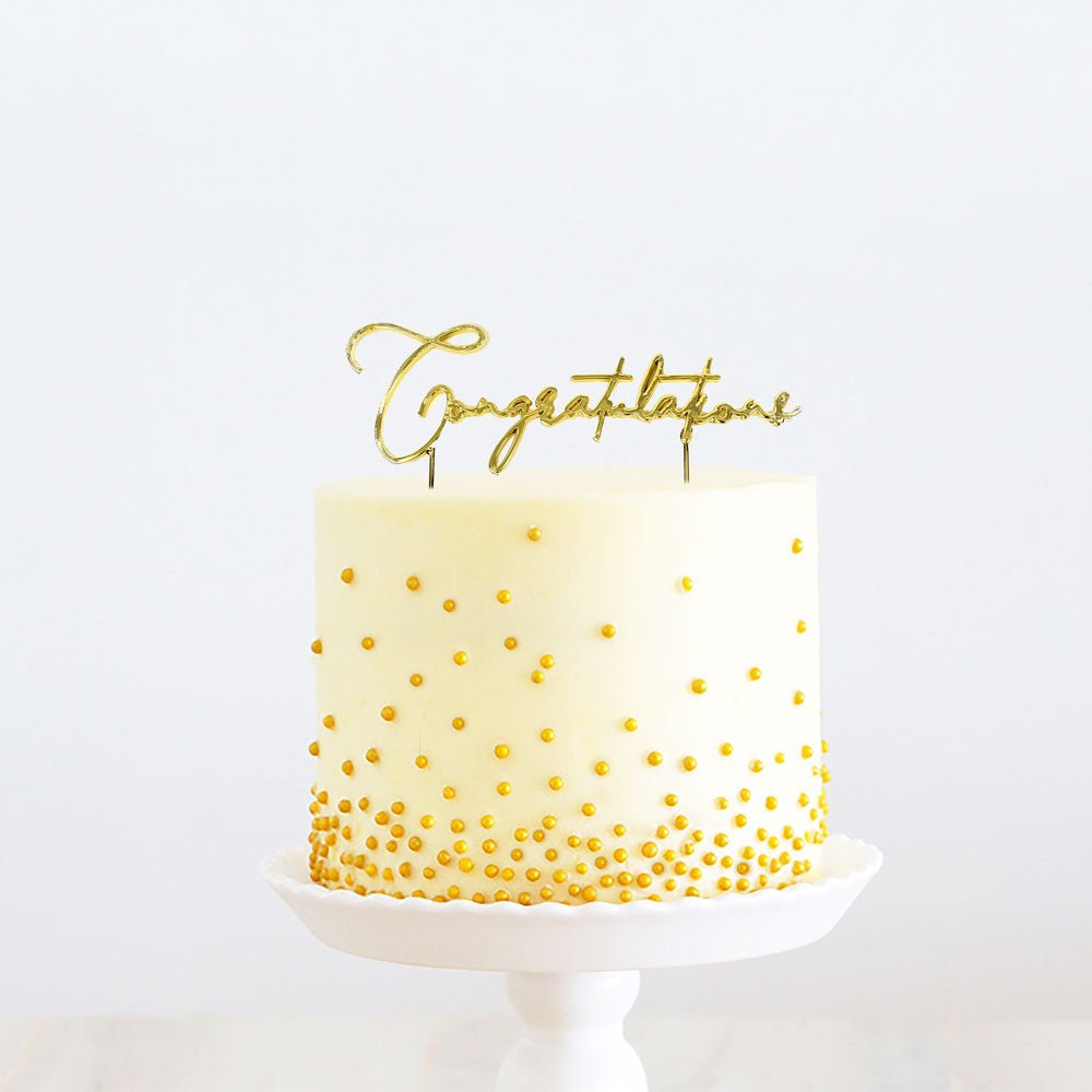 Congratulations Metal Cake Topper - Giftware - Cake and Candle