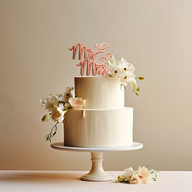 Mr & Mrs Cake Topper - Giftware - Cake and Candle