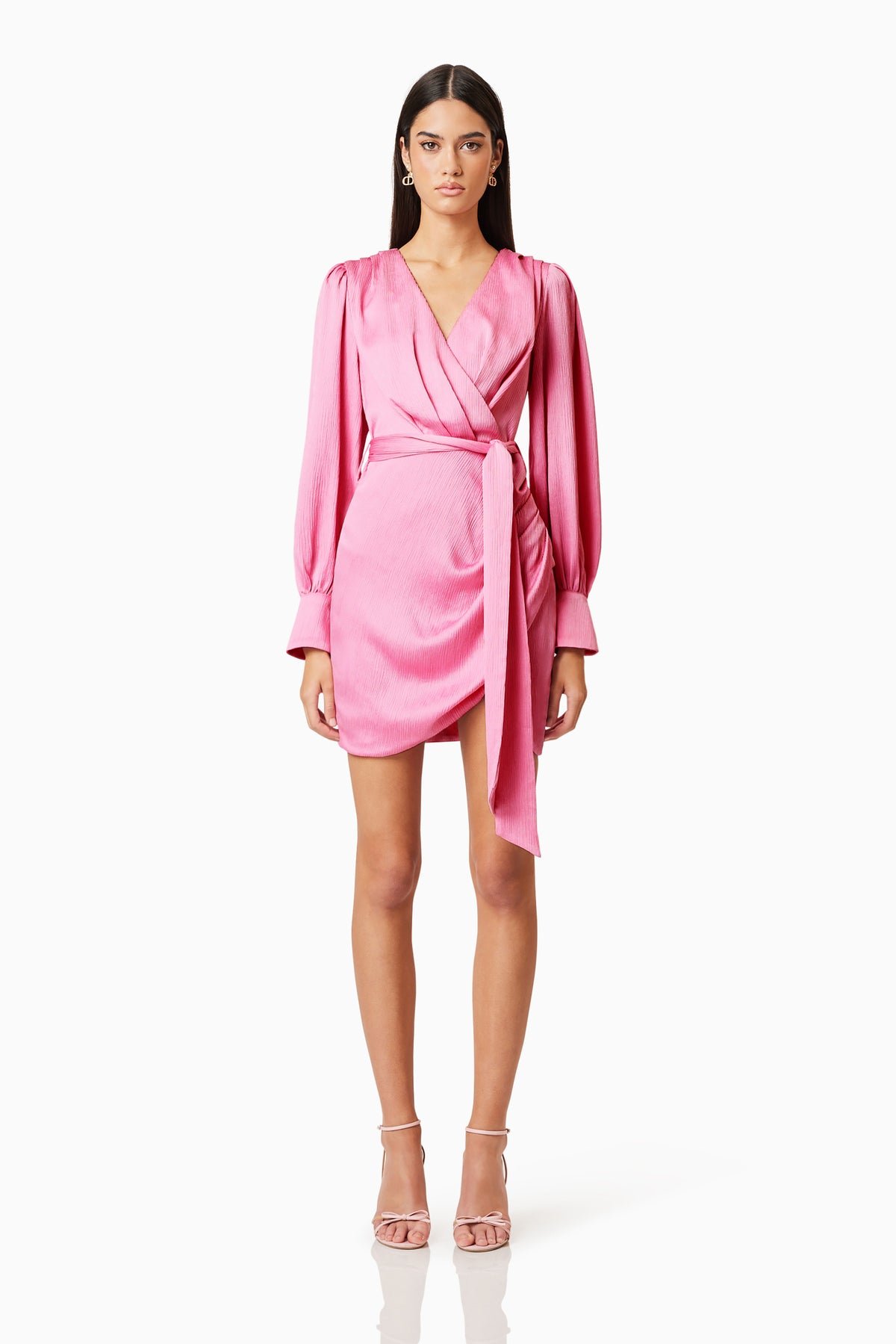Myra Long Sleeve Dress Pink - Dress - Elliatt