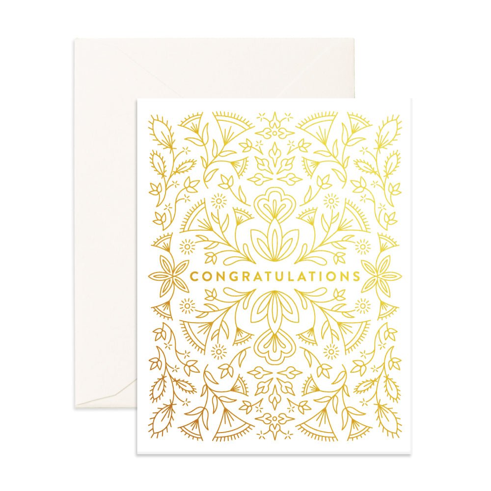Congratulations Greeting Card - Giftware - Fox and Fallow
