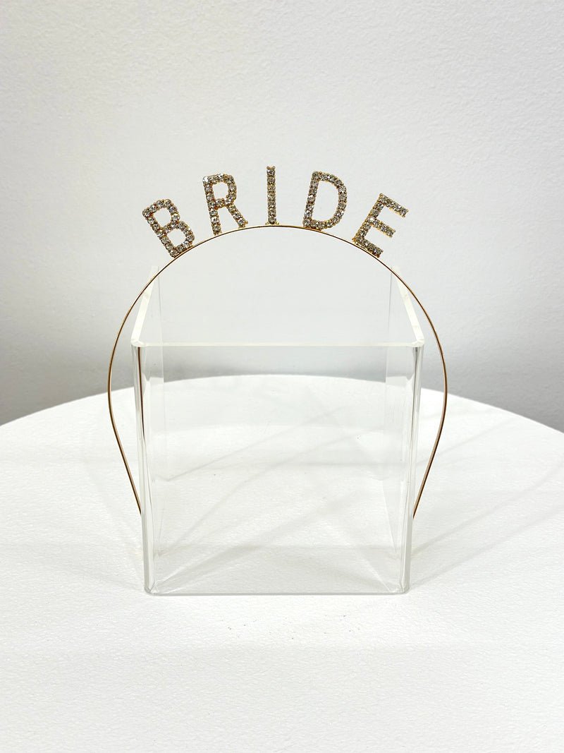 Bride Rhinestone Headband - Gold - Giftware - Honey Fawn