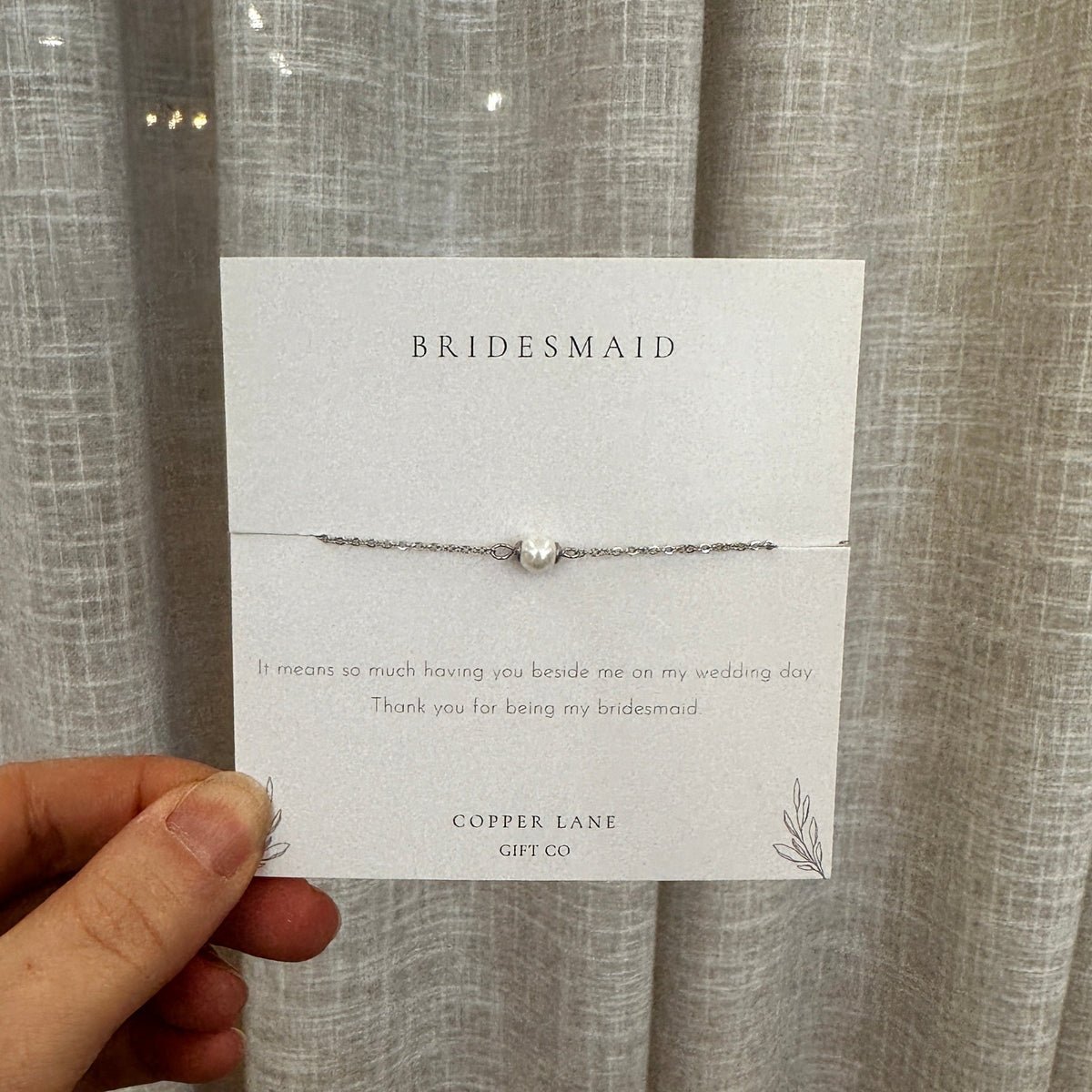 Bridesmaid Thank You Bracelet Silver - Giftware - Honey Fawn