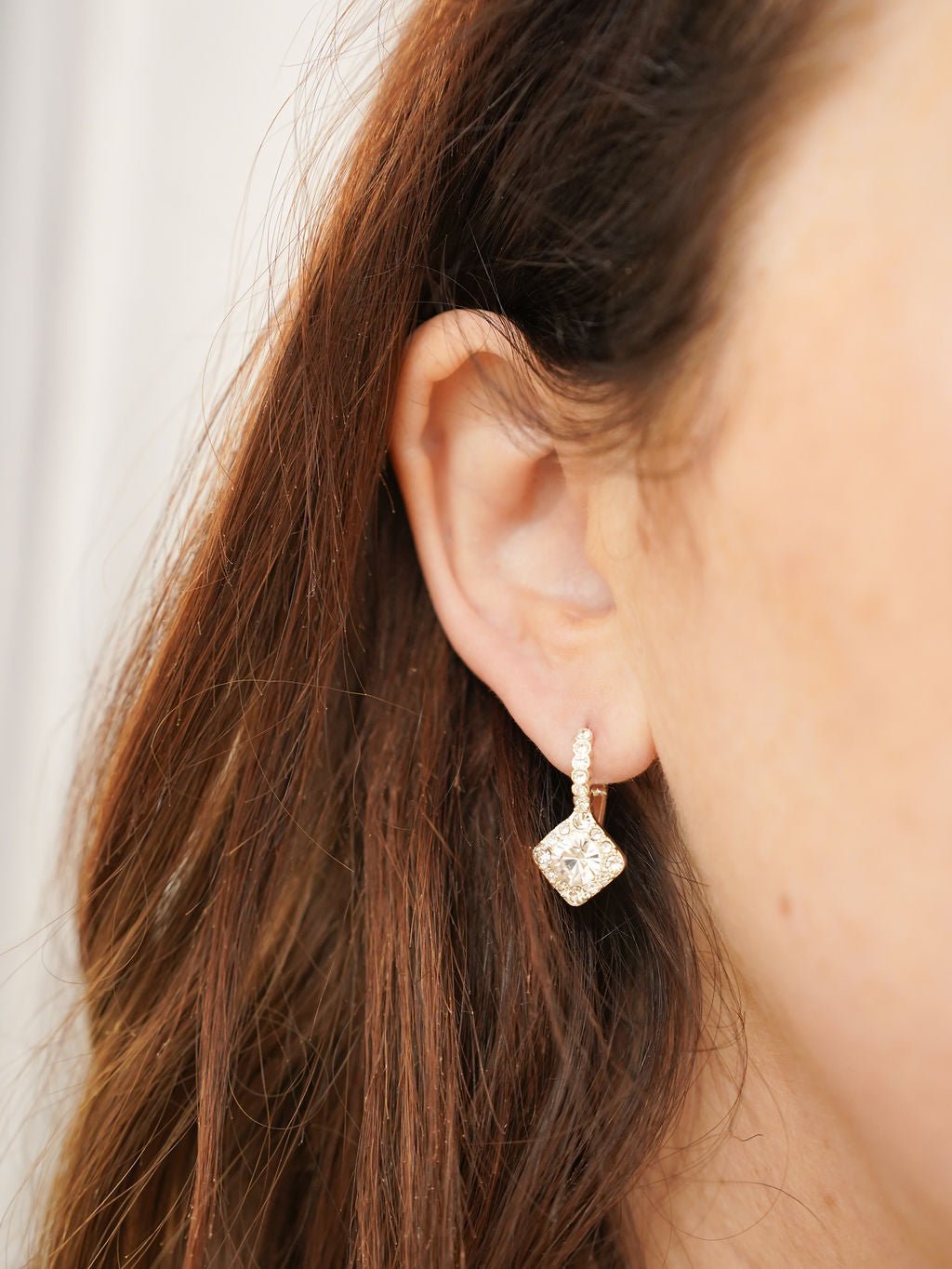 Silver Geo Leverback Earring - Jewellery - Honey Fawn
