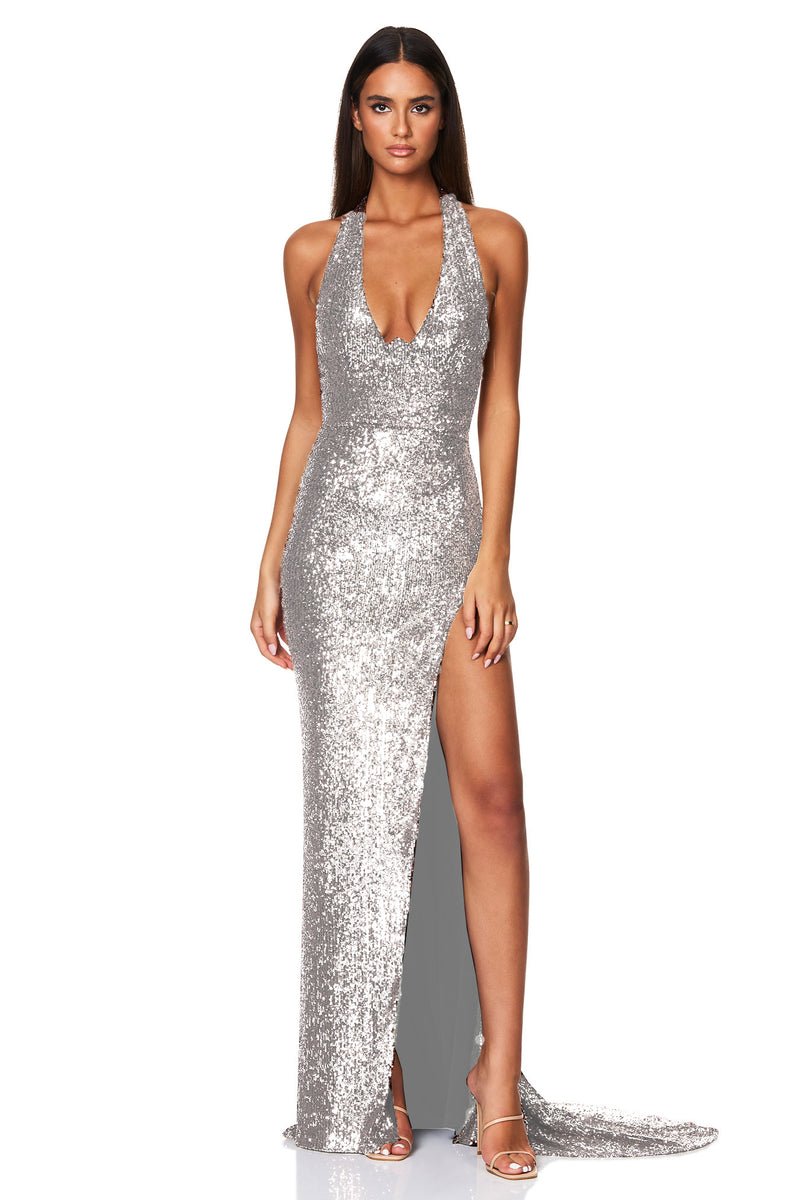 Sensation Plunge Sequin Gown Bullett - Dress - Nookie